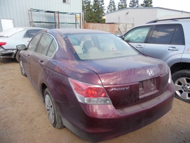 2008 HONDA ACCORD LX MAROON 4DR 2.4L AT A17594